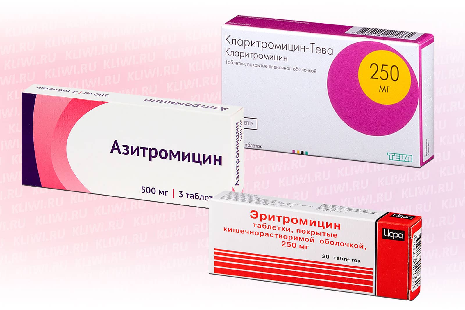 Азитромицин Эритромицин и Кларитромицин